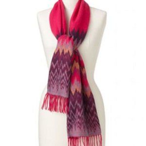 C&B Pink Purple Softer Than Cashmere Zigzag Scarf